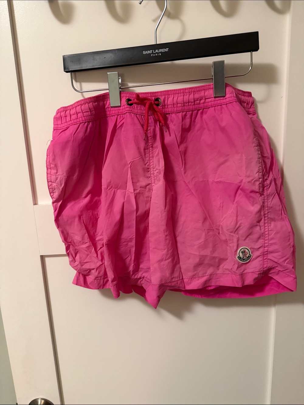 Moncler Hot Pink Athletic Drawstring Shorts